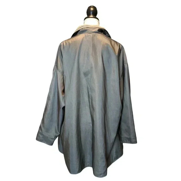 Mycra Pac One Reversible Floral Print Tropical Rain Jacket Full Zip Pockets - Picture 4 of 8